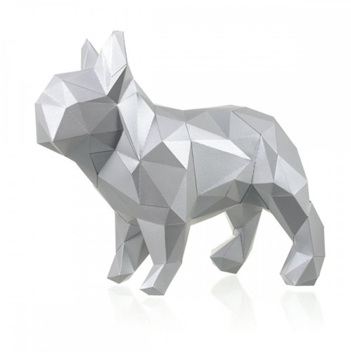 Wizardi 3D Papercraft 35x25x25 cm Bulldog White-2