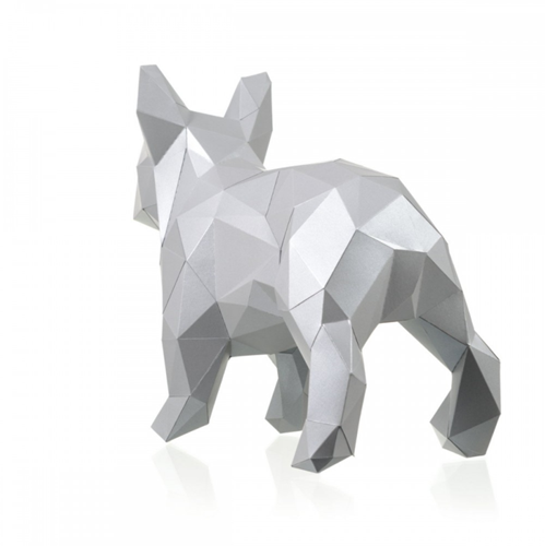 Wizardi 3D Papercraft 35x25x25 cm Bulldog White-3