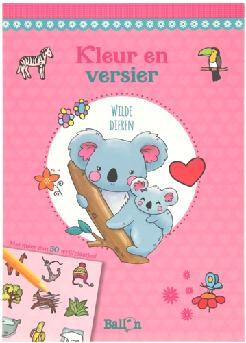 Wins Kleur en Versier Blok A5 Wilde Dieren 32 vel