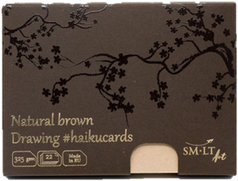 SMLT Haiku cards A6 325gr 22 sheets Natural Brown