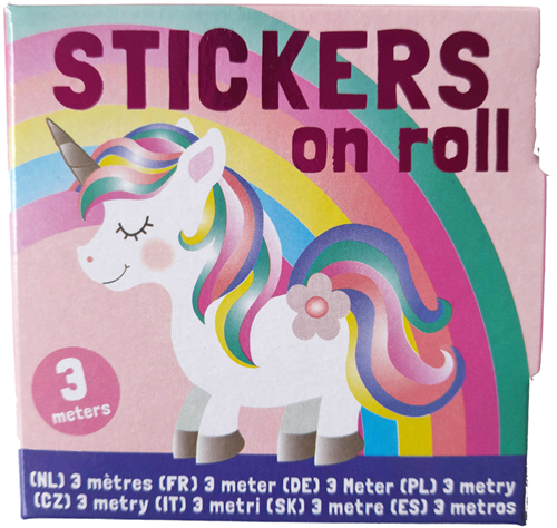 Wins Stickers op Rol 3m Eenhoorns