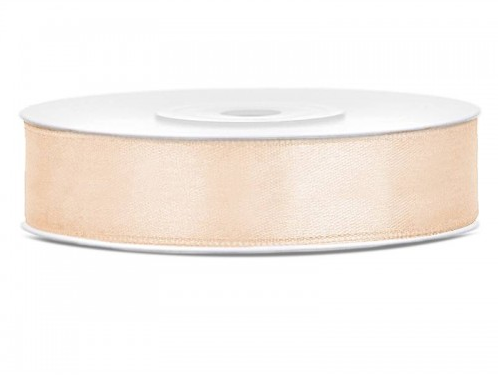 Satijnlint 12 mm 25 m Creme