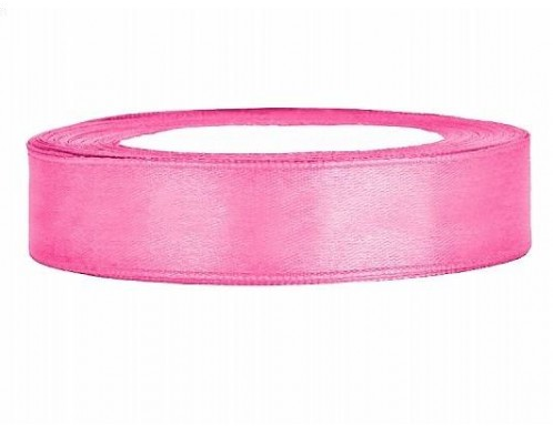 Satijnlint 12 mm 25 m Roze