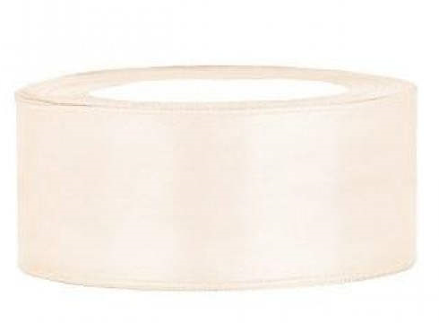 Satijnlint 25 mm 25 m Licht Creme