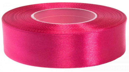 Satijnlint 25 mm 25 m Luxe Frambozen Roze