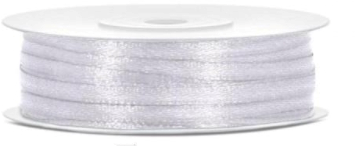 Satijnlint 3 mm 50 m Wit
