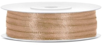 Satijnlint 3 mm 50 m Goud
