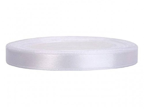 Satijnlint 6 mm 25 m Wit