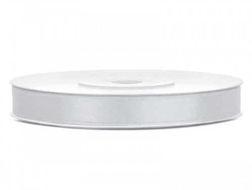 Satijnlint 6 mm 25 m Zilver