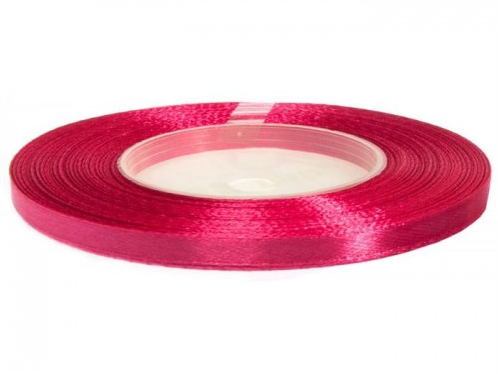 Satijnlint 6 mm 25 m Luxe Framboos
