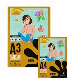 Artgecko Pro Schetsblok Acryl 240gr 20 vel Wit