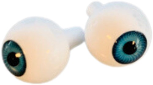 Acrylic Doll Eyes Round 10 mm Blue 2 pieces