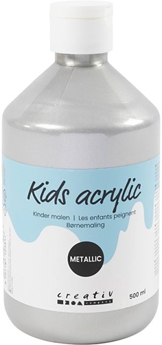 CC Kids Metallic Acrylverf Zilver 500 ml