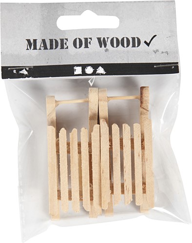 CC Houten Slee 6,5x2,5 cm 2 stuks