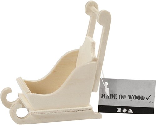 CC Houten Miniatuur Slee 8x5x9 cm