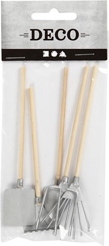 CC Miniatuur Tuingereedschap l: 11 cm 5 stuks