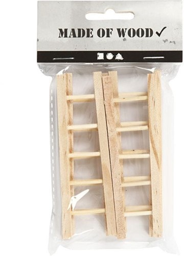 CC Grenen Ladders 10x3,5  cm 6 stuks