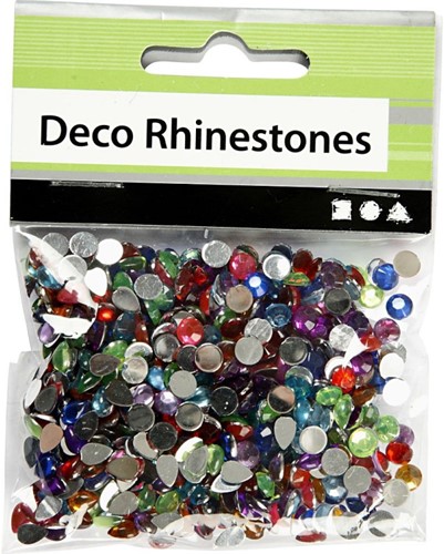 CC Strasstenen Rond en Druppel d: 5 mm 15gr