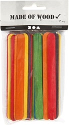 CC Constructiehoutjes Gekleurd L: 11,4 cm B: 10 mm 30 stuks