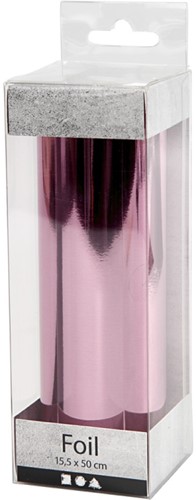 CC Deco Foil, pink, W: 15,5 cm, thickness 0,02 mm, 50 cm/ 1 roll