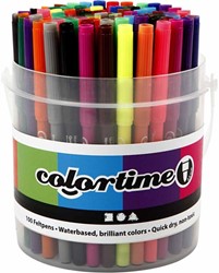 CC Colortime Markers, assorted colours, line 2 mm, 100 pc/ 1 bucket