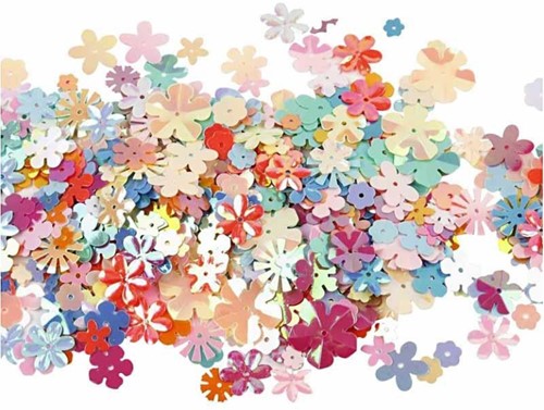 CC Pailletten Bloemen afm 5-20 mm 10gr-2