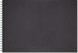 Artgecko Shady Spiral Sketchbook Landscape 200gr 40 sheets Black