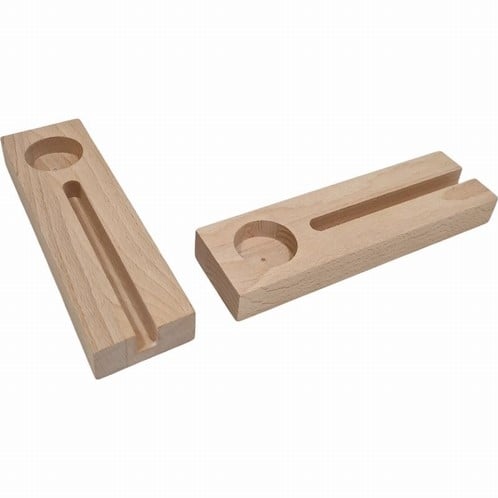 Tegelhouder Beukenhout met Waxinelichthouder 21x6x2,5 cm