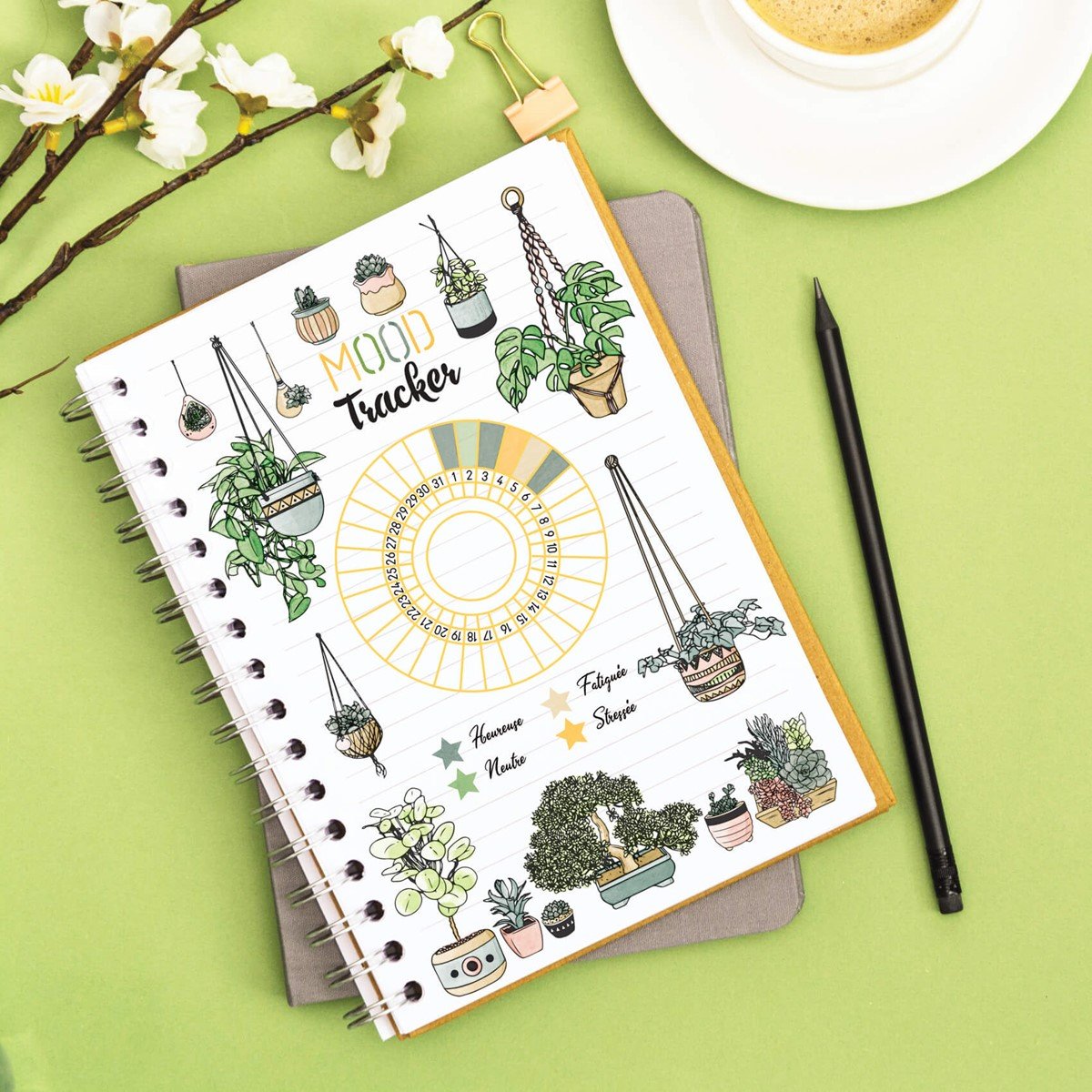 Aladine Bulletjournal Mood tracker