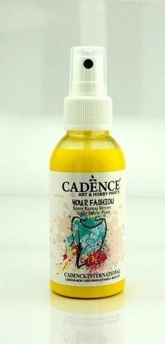Cadence Fashion Spray Fabric Paint 100 ml Lemon Yellow
