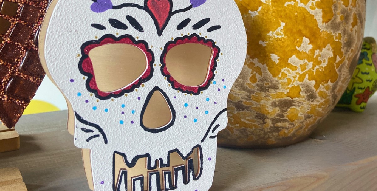 Calavera Halloween LED lichthouder