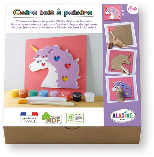 Aladine 3D Schilderij van MDF Maken Set - Eenhoorn