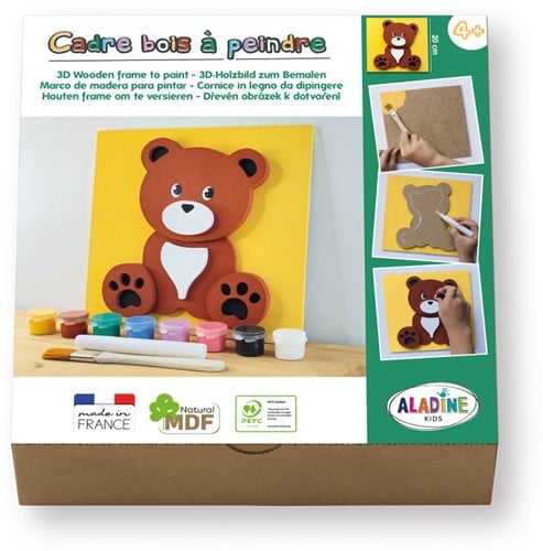 Aladine 3D Schilderij van MDF Maken Set - Teddy Beer