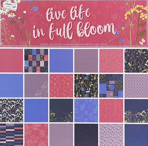 Craft Sensations Papierblok 30,5x30,5 cm Full Bloom 24 vel