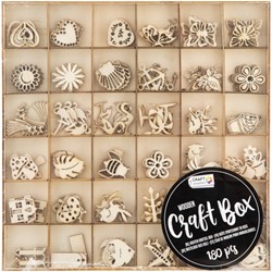 Houten Figuurtjes Set 2,5 cm 180 stuks