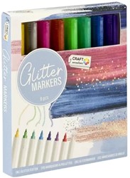 Craft Sensations Glitter Marker Set 8 stuks