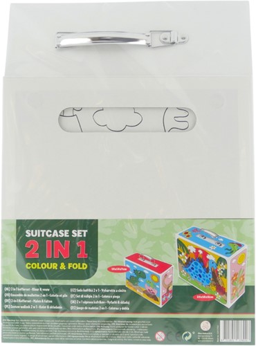 Wins Kleur je eigen 2-in-1 koffer Dino