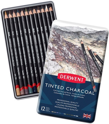 Derwent Houtskool Potloden 12 Stuk