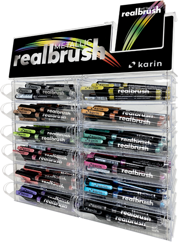 Karin Realbrush Metallic Display 144 stuks