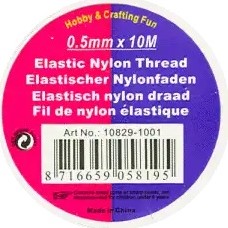 Elastisch Nylondraad 0,5 mm Transparant