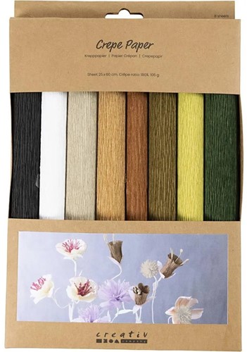 CC crepe paper natural, 8 sheets