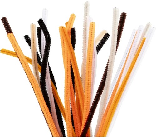 CC Chenilledraad Halloween Kleuren 30 cm x 6 mm 25 stuk-3