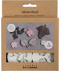 CC Siliconen Vormen Bloemen en Bladeren H: 0,5 cm L: 1,8-4,5 cm