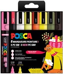 Uni Posca PC5M Markers Set 8 Stuk Bloemen Kleuren