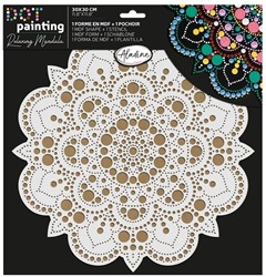 Aladine Duo Dot Painting Support & Stencil 30cm 1