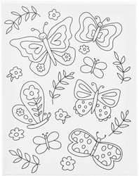 CC Painting canvas with print, Butterflies, 24x30 cm, 1 pc