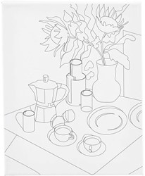 CC Painting canvas with print, Breakfast Table, 24x30 cm, 1 pc
