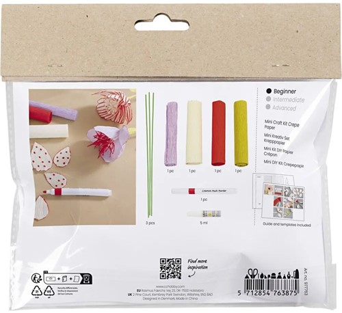 CC Mini Hobbyset Crepe Paper Flowers Pastel Colors-3