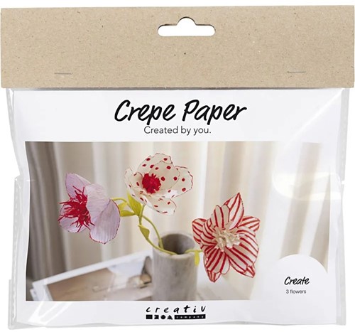 CC Mini Hobbyset Crepe Paper Flowers Pastel Colors