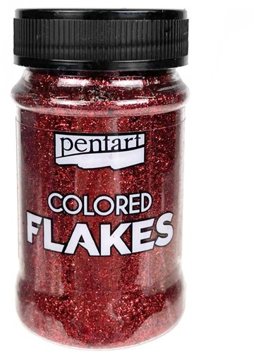 Pentart Gekleurde Folievlokken Rood 100ml